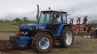 Ford 7840 Ploughing [upl. by Romo]