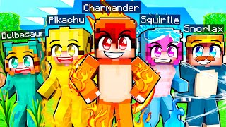 10 FRIENDS On One POKEMON CHUNK in Minecraft [upl. by Ahsert]