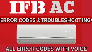 IFB ac error code listsplit ac error codesInverter ac error codejs cooltech [upl. by Tychon624]