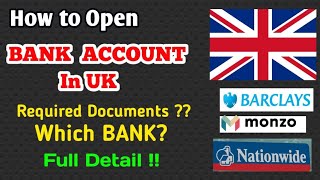 How To Open Bank Account In UK  Open Online Bank  Physical Bank [upl. by Hatfield]