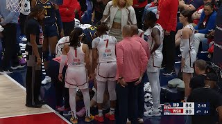 KATIE LOU SAMUELSON rush to her sister KARLIE SAMUELSON still on the floor after snap back her head [upl. by Anihpesoj327]