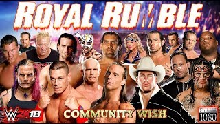 ⭐ ROYAL RUMBLE ⭐ Ruthless Aggression Era  Community Wish Match 2K18 GAMEPLAY [upl. by Maximo]