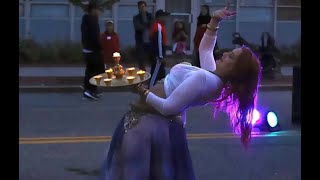 Candle Tray Belly Dance  Elisheva at Willimantic Street Fest [upl. by Latoya]