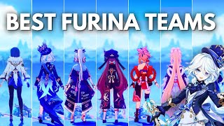 8 STRONGEST TEAMS FOR C0 FURINA  Genshin Impact [upl. by Esyli]