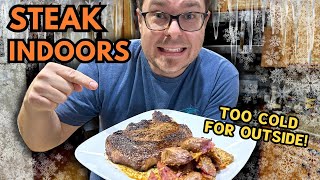 Steaks in a Cast Iron Skillet  Easy Parmesan Potatoes [upl. by Oderfodog731]