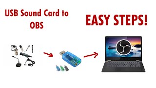 How to use USB Soundcard to connect external microphone into OBS Studio [upl. by Rettig350]