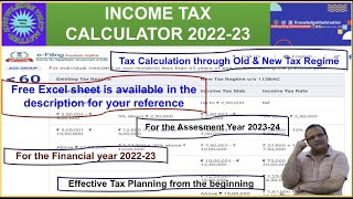 Income Tax Calculator for the A Y  202324 F Y  202223 with free Excel Sheet [upl. by Mayeda238]