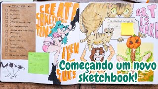 Começando um novo sketchbook [upl. by Bernarr]