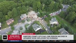 Harford County Fire investigate apparent house explosion leaving one dead in Abingdon [upl. by Naz]