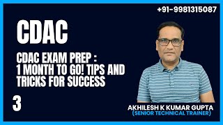 CDAC exam prep  1 month go  tips and tricks for success [upl. by Anaig]