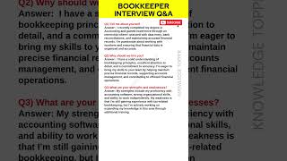 Bookkeeper Interview Questions and Answers  Bookkeeper Job Interview Questions and Answers [upl. by Margarita]