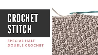 Special Half Double Crochet Stitch Tutorial for the Emily Crochet Beanie [upl. by Onairda]