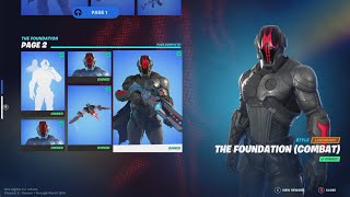 Fortnite How to Unlock The Foundation rock Skin  Unlock Page 1 amp Page 2  The Foundation Combat [upl. by Kale]