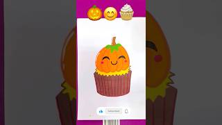 So Satisfying 🎃😊🧁 shorts youtubeshortsart viral emojichallenge drawing pumpkin [upl. by Carolyn]