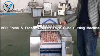 VER Fresh and Frozen Chicken Thigh Cube Cutting Dicing Machine [upl. by Carlyn]