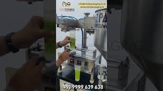 Semi auto face wash gel filling and tube sealing machine pistonfiller plastictubesealingmachine [upl. by Haikan]