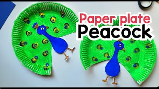 Paper Plate Peacock Craft [upl. by Akinoj]