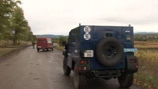 EU monitors enter Georgia buffer zone to begin peace mission [upl. by Akenit]