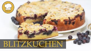 Schneller BLAUBEERSTREUSELKUCHEN  Blitzkuchen [upl. by Utta]