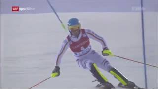 Felix Neureuther 2nd run wins Mens Slalom  Levi FIS Alpine Skiing World Cup 2017 [upl. by Enitsahc]