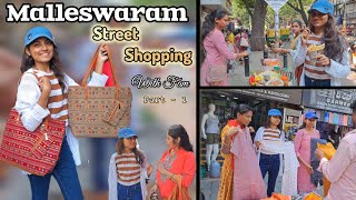 Street shopping at Malleswaram 📍  Part 1  Shopping vlog with fam shoppingvlog malleshwaram vlog [upl. by Ardnaz]