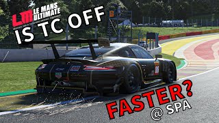 Le Mans Ultimate is TC OFF Faster at Spa in Porsche 911 RSR [upl. by Winfield]