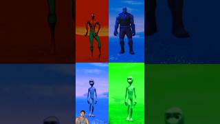 👽 DAME TU COSITA VS GREEN ALIEN vs spiderman vs thor vs challenge shorts greenalien viralshort [upl. by Nedrah]