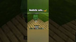 Realistic Sofa in Minecraft🛋️😱😲Minecraftgamingviralytshortstrending [upl. by Torrlow293]