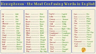 300 Commonly Confused Homophones in English from A to Z [upl. by Znerol]