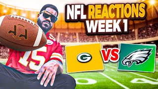 NFL REACTION  Green Bay Packers vs Philadelphia Eagles  WEEK 1  2024 Season [upl. by Eastlake]