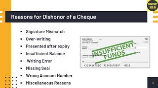 Dishonour of Cheque [upl. by Marigold]