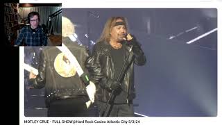 Vince Neil lipsyncing quotOn With the Showquot 532024 Hard Rock Casino Atlantic City [upl. by Carlock]