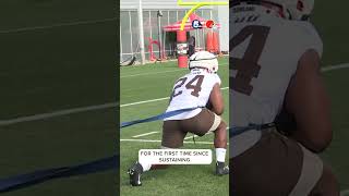 Nick Chubb is back practicing on the field [upl. by Modeste]