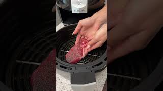 Im never making steak another way 😍 shortsfeed recipe shorts airfryer steak shortsvideo [upl. by Nrojb]