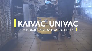 Kaivac UniVac® for Cleaning Greasy Commercial Kitchen Floors [upl. by Imoyik]