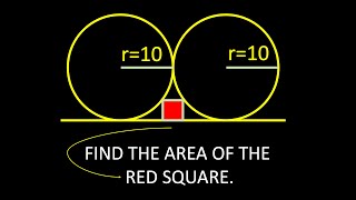 How to Find the Area of a Square Between 2 Circles Tangent Externally and a Line Tangent to Circles [upl. by Pironi661]