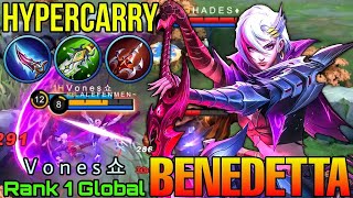 Benedetta Hyper Carry Build Top 1 Global Benedetta  MLBB [upl. by Nazler253]