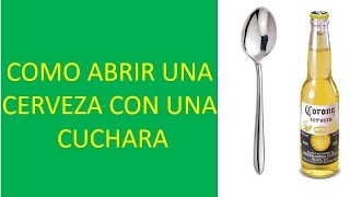 Como destapar una cerveza con un cuchillo [upl. by Atilem]