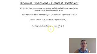 Binomial Expansions  Greatest Coefficient [upl. by Detta821]