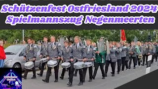 Schützenfest Ostfriesland 2024  Spielmannszug Negenmeerten Highlights [upl. by Kerat447]