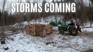 Storms coming Lets move some wood [upl. by Rubma]