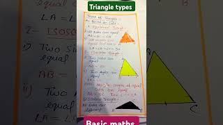 Types of triangle according to sides triangles [upl. by Margaretta]