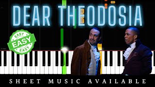 Hamilton  Dear Theodosia Medium Piano Tutorial  Lyrics [upl. by Notxap]