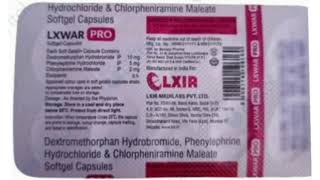 LXWAR PRO Capsule Dextromethorphan Hydrobromide Phenylephrine Hydrochloride Chlorpheniramin Capsules [upl. by Llewon]