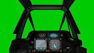 Helicopter inside Cockpit Green Screen Video Footage HD [upl. by Savior581]