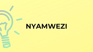 What is the meaning of the word NYAMWEZI [upl. by Essirahs]