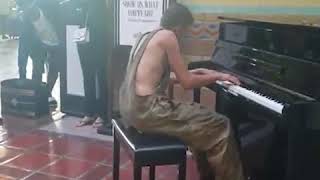 This homeless man comes to play this public piano regularlysuch talent [upl. by Laszlo]