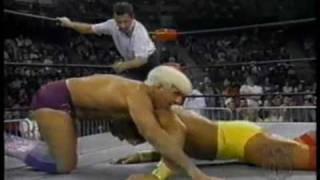 1896 Ric Flair and Arn Anderson vs Hulk Hogan and Randy Savage 1 of 2avi [upl. by Westphal8]