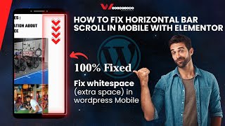 How to Fix Horizontal Bar Scroll in mobile with Elementor  Fix whitespace in wordpress Mobile [upl. by Kotta]