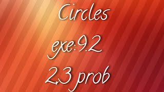 APTS 10th maths Tangents and Secants to a circle  exe 92  23 prob [upl. by Anaej]